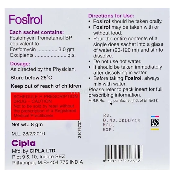 fosirol sachet 8 gm